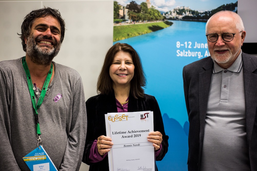 IISI-EUSSET Live Time Achievement Award 2019 to Bonnie Nardi